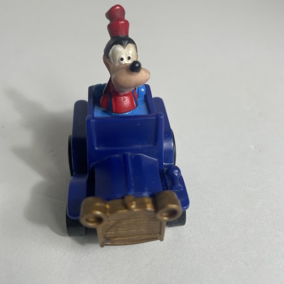 Vintage Disney Goofy Pull Back Car 1988 Blue McDonald's Collectible Toy Works - Picture 3 of 9
